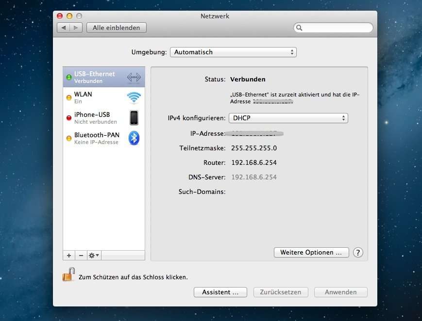OS X: Netzwerk-Einstellungen erklärt